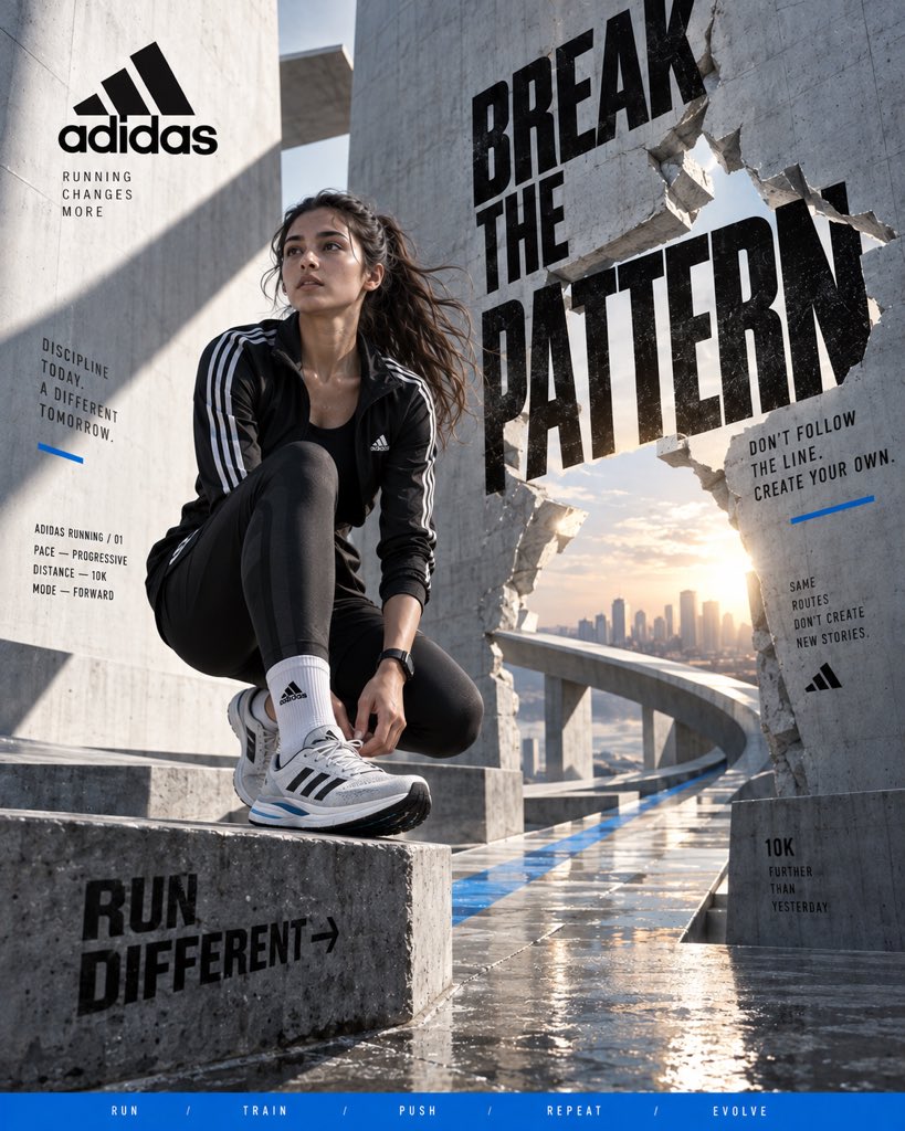 GPT Image 2.5 prompt for an Adidas-style sports poster (image 2 of 2)