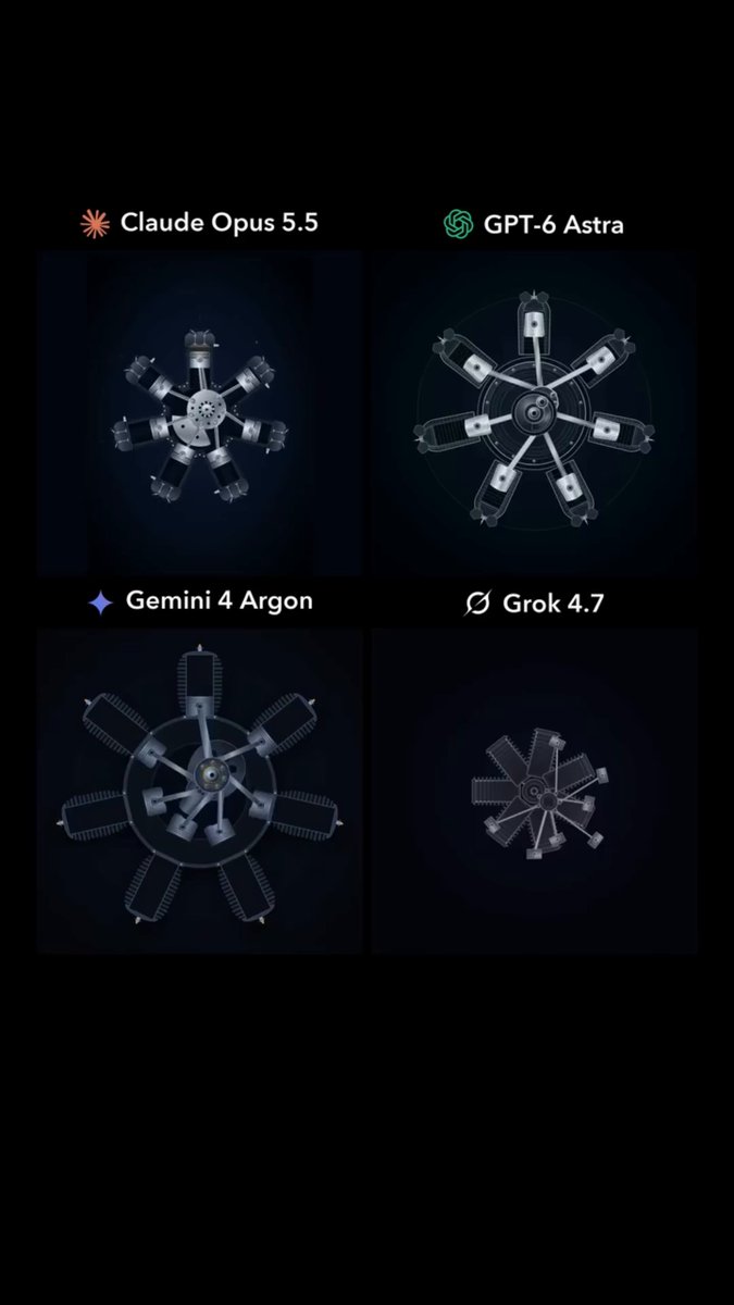 四模型同题造星型发动机：Gemini 4 Argon 走工业风