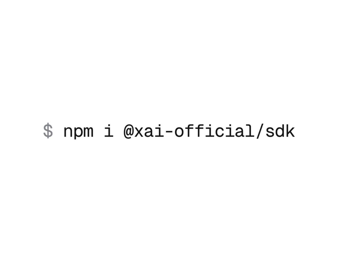 xAI 发布实验性 TypeScript SDK，统一 Grok 多模态