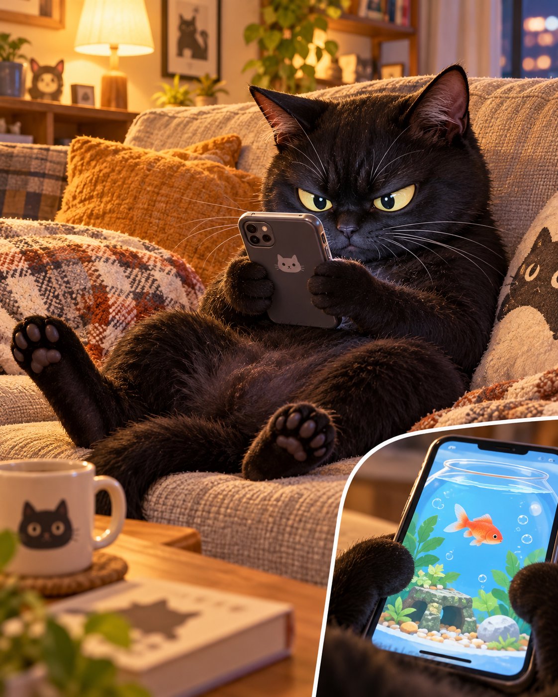 GPT-Image 2.5 draws a character seriously scrolling their phone