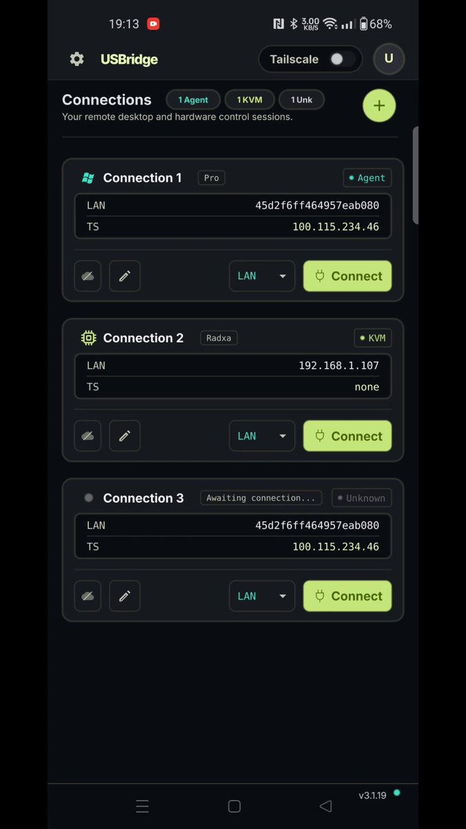 USBridge v3.1.19：Android 解码延迟降至约 20ms