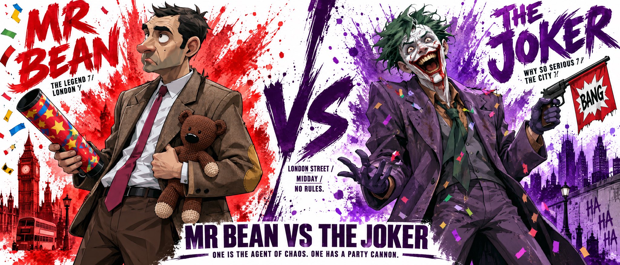 Mr Bean vs Joker character sheet prompt for GPT Image 2.5