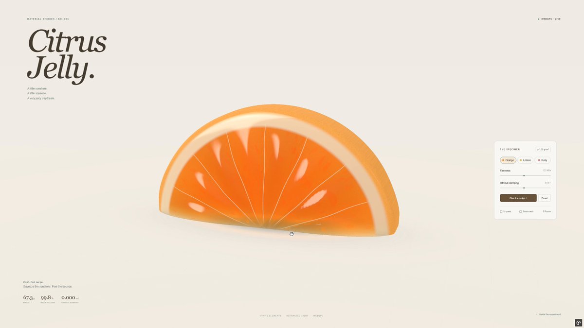 GPT-6 Astra asked for code instead builds a stretchable gummy in the browser