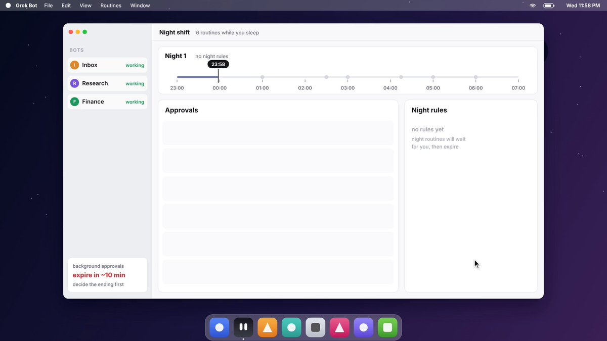 Grok Bot overnight runs stall on expiring approvals