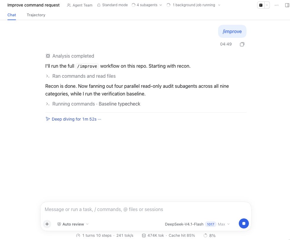 DeepSeek-V4.1-Flash-1017 在 DeepSeek Harness 中开跑