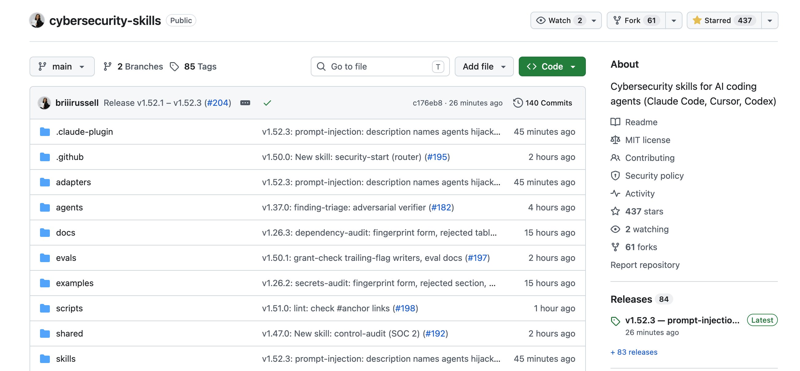 Open-source cybersecurity skills repo for agent sweeps and a Grok Bot CISO