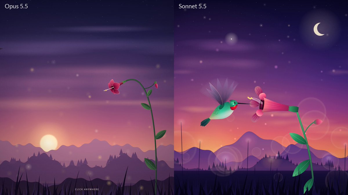 Opus 5.5 vs Sonnet 5.5 on the same video prompt