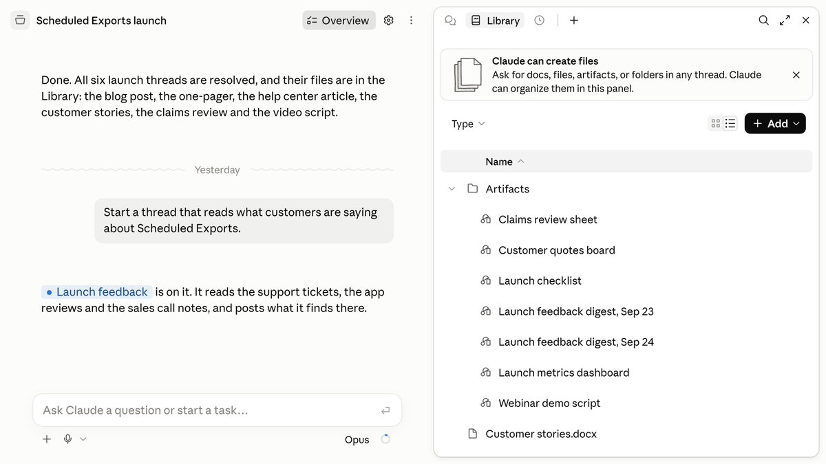 Claude Projects gain shared memory and a file library