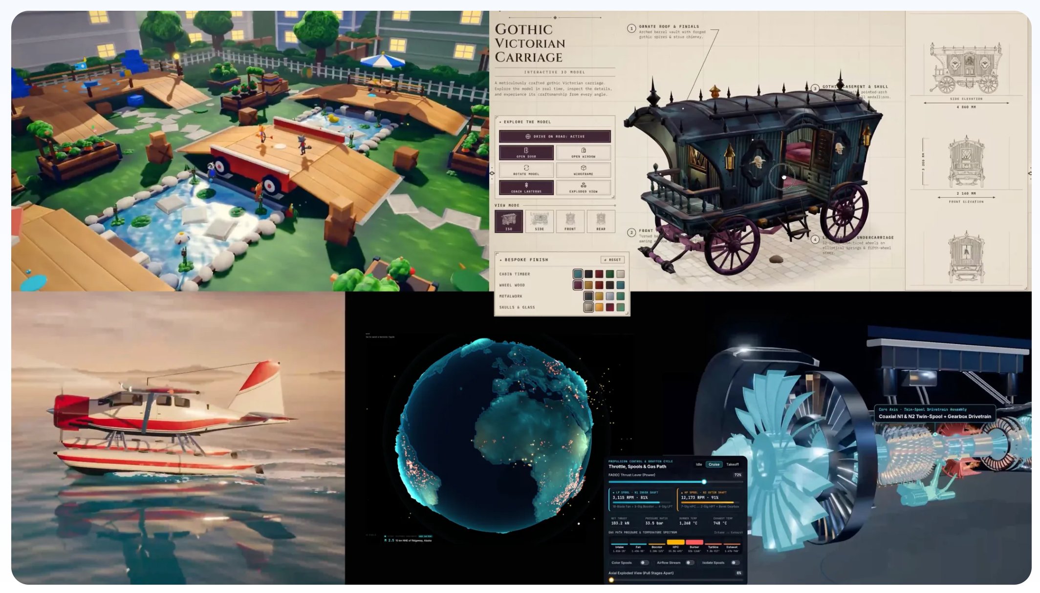 Google 官方推荐 Gemini 4 Argon 的 3D 工程玩法