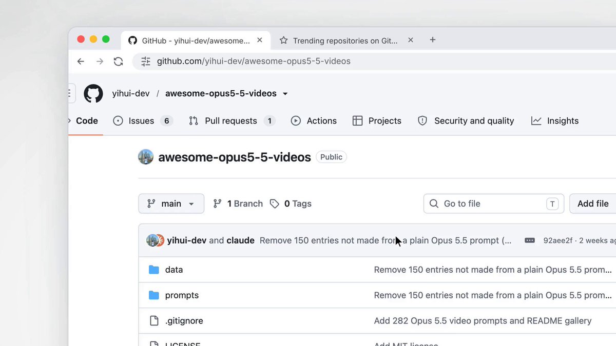 GitHub 合集：475 条 Claude 视频与游戏生成提示词