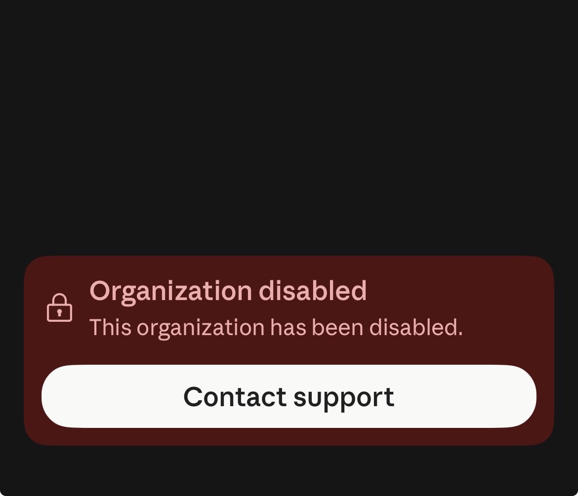 Three-year-old Claude account banned today, user says