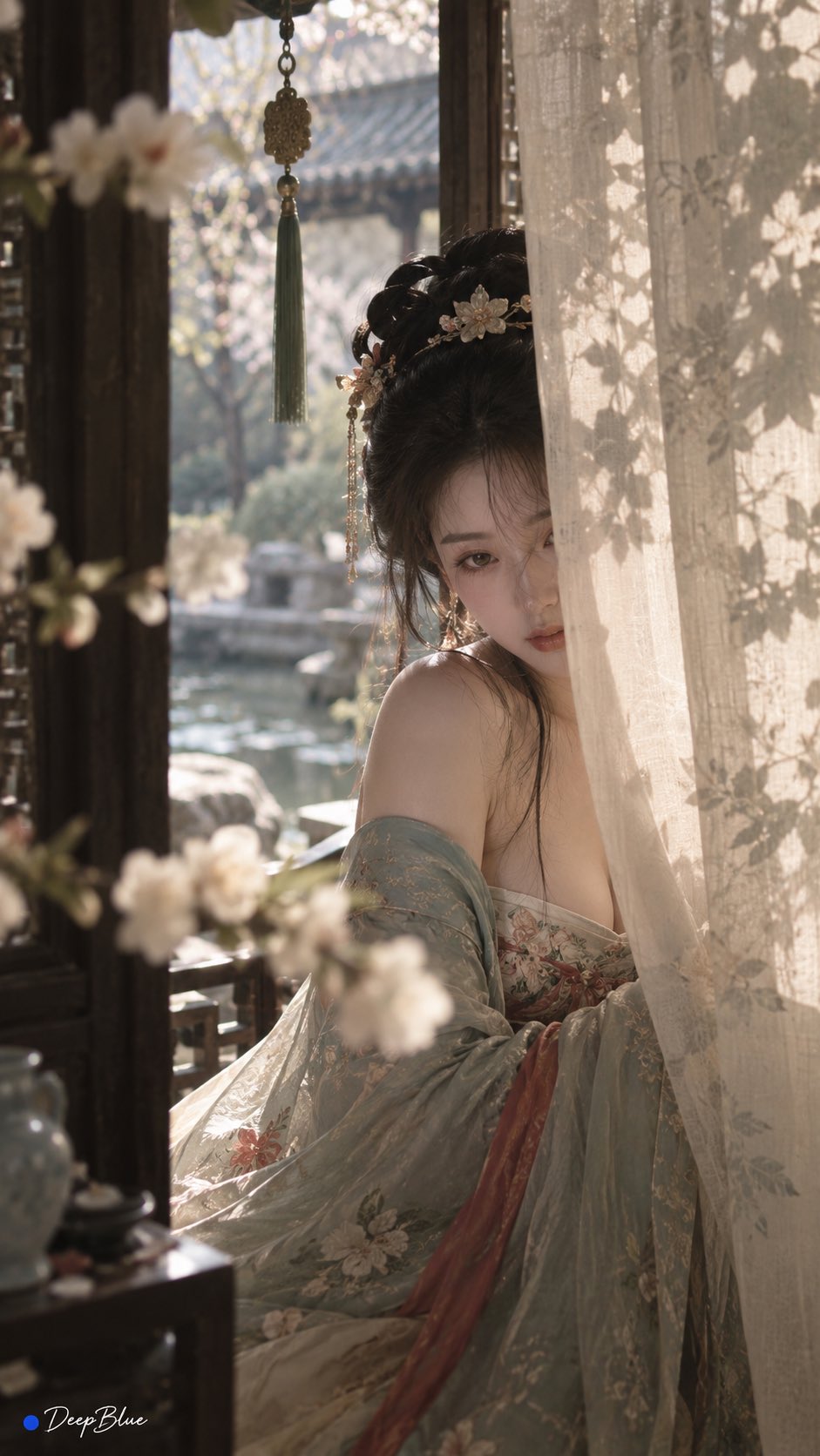 GPT Image 2.5 prompt tests a veiled, half-hidden portrait in Chinese