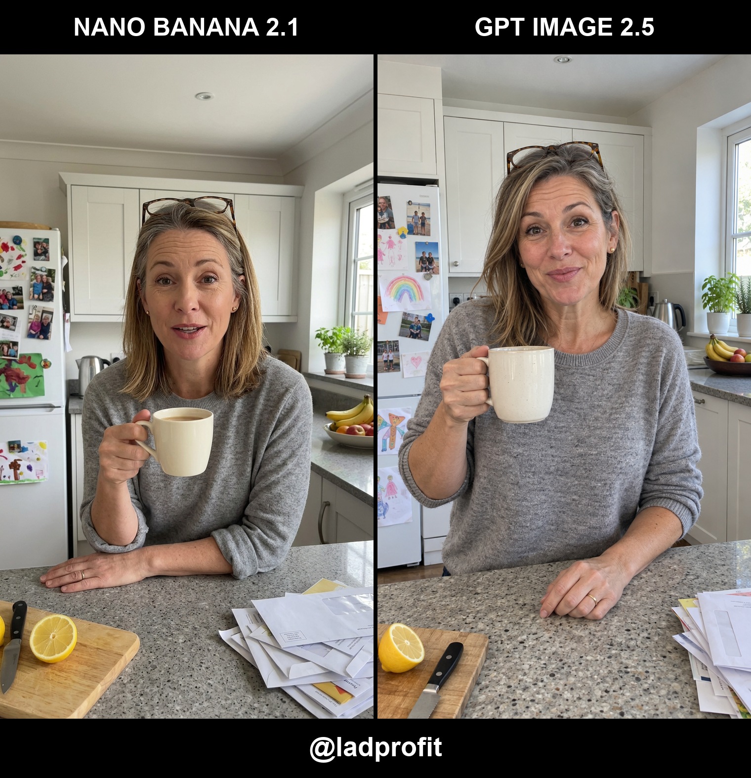 Four AI UGC tests: Nano Banana 2.1 vs GPT Image 2.5 ends 2-2