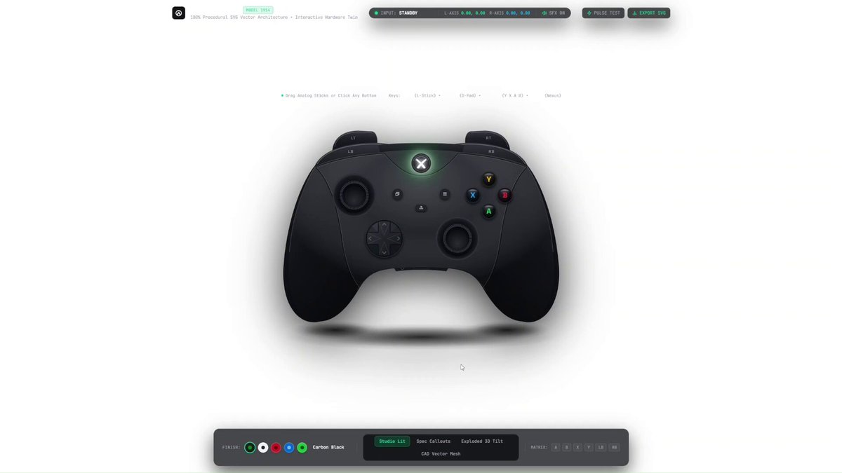 Gemini 4 Pro 生成 Xbox 手柄视频实测