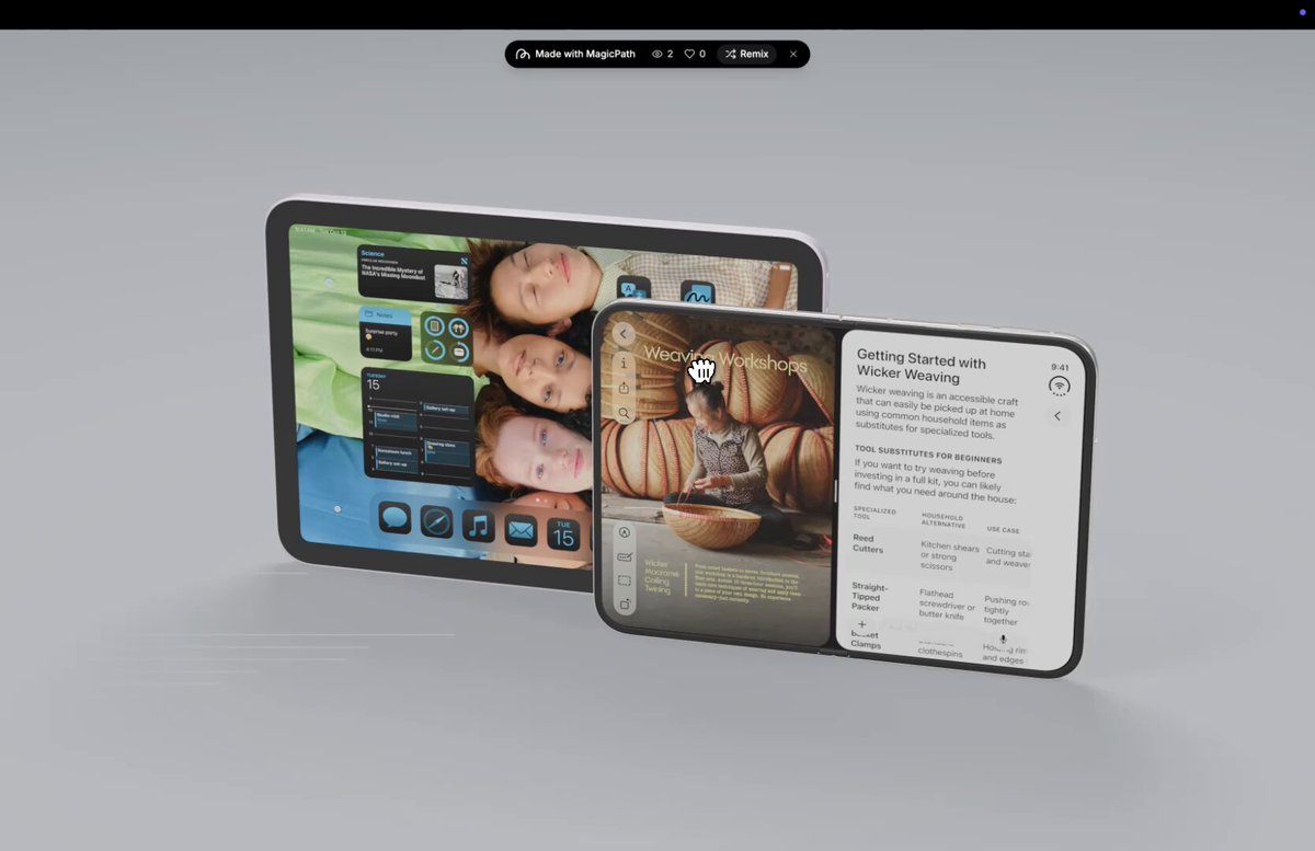用 Astra 插件生成 iPhone Duo 与 iPad mini 对比