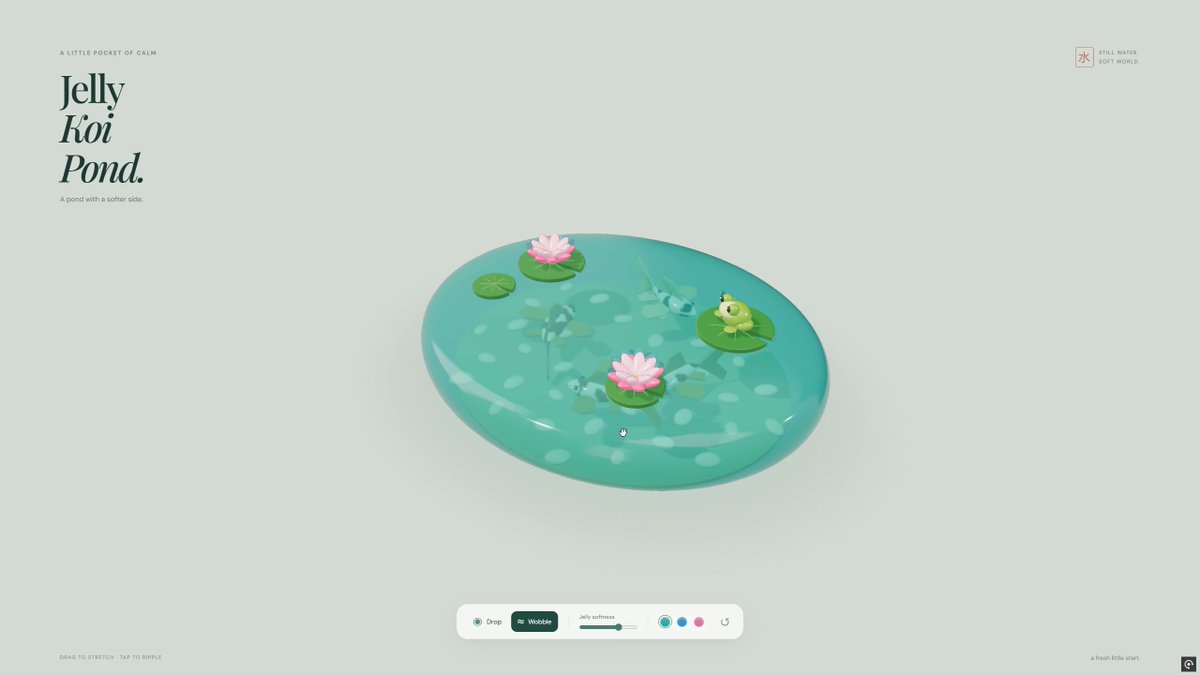 One prompt gets Astra to build an interactive jelly koi pond