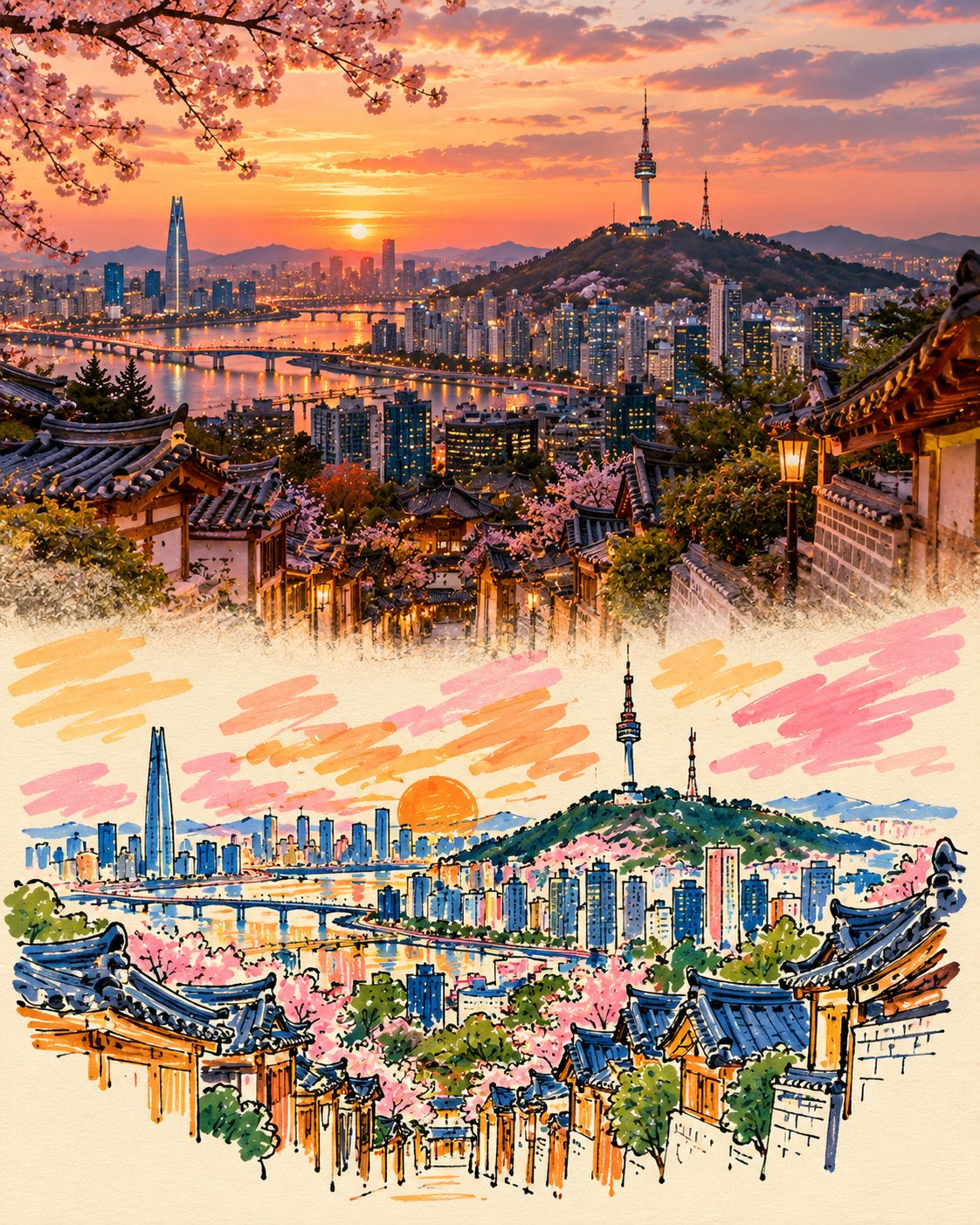 GPT Image 2.5 prompt: photo-to-graffiti travel poster (image 3 of 4)