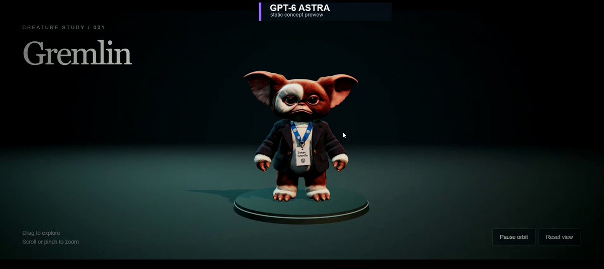 GPT-6 Astra builds a Three.js character, then Tripo turns it into a usable 3D model