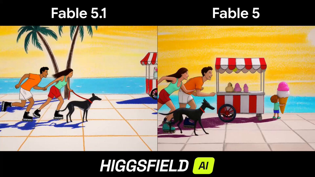 Fable 5.1 与 Fable 5 绘本动画对比