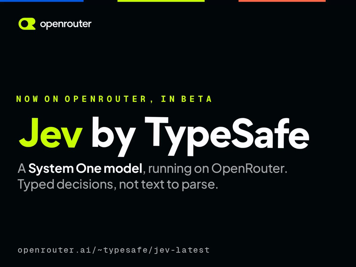 OpenRouter 上架 Jev 并公布定价