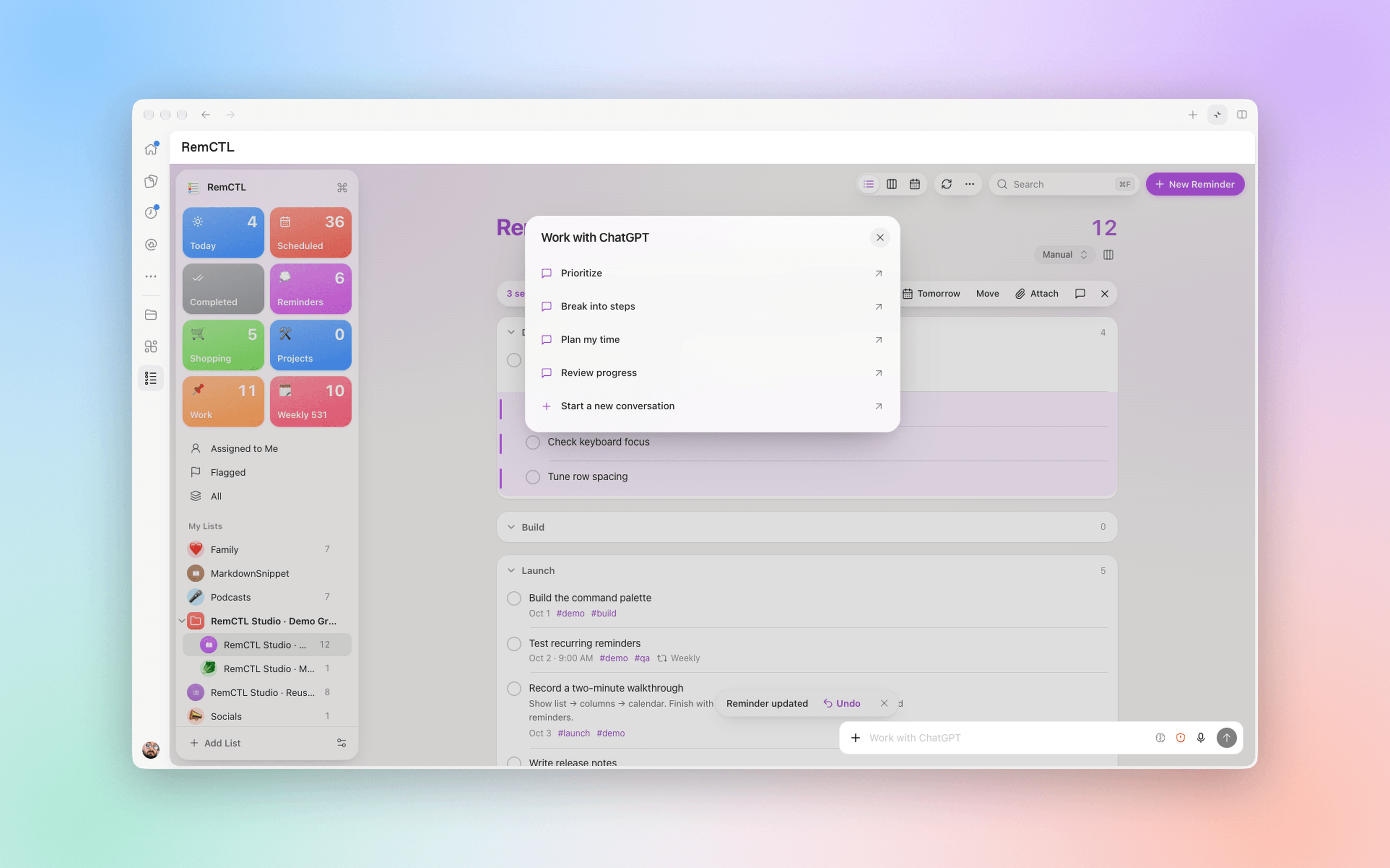 RemCTL 2.0:在 ChatGPT 里跑 Apple Reminders 扩展(第 4 张,共 4 张)