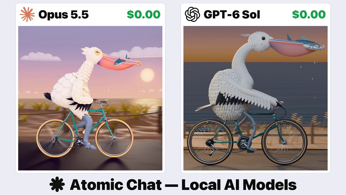 Opus 5.5 vs GPT-6 Sol: same Blender 3D pelican prompt, one user says Opus wins