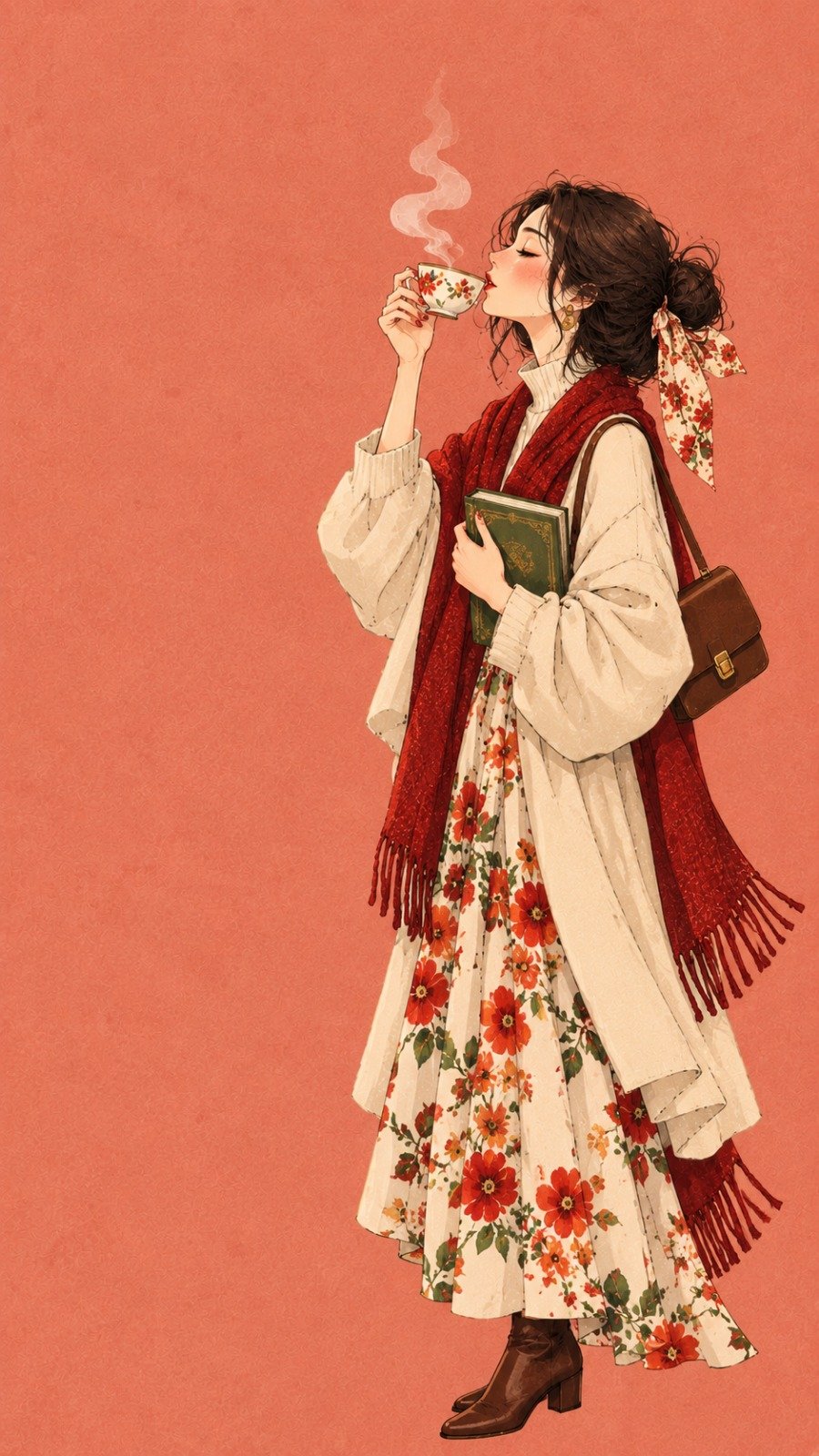 GPT Image 2.5 复古时装插画提示词