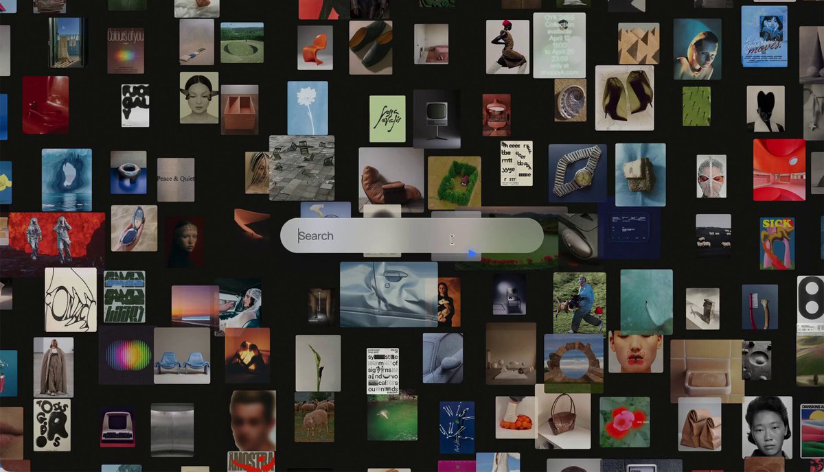 Jev turns image search into a gallery walk, judging each result by texture and rhythm