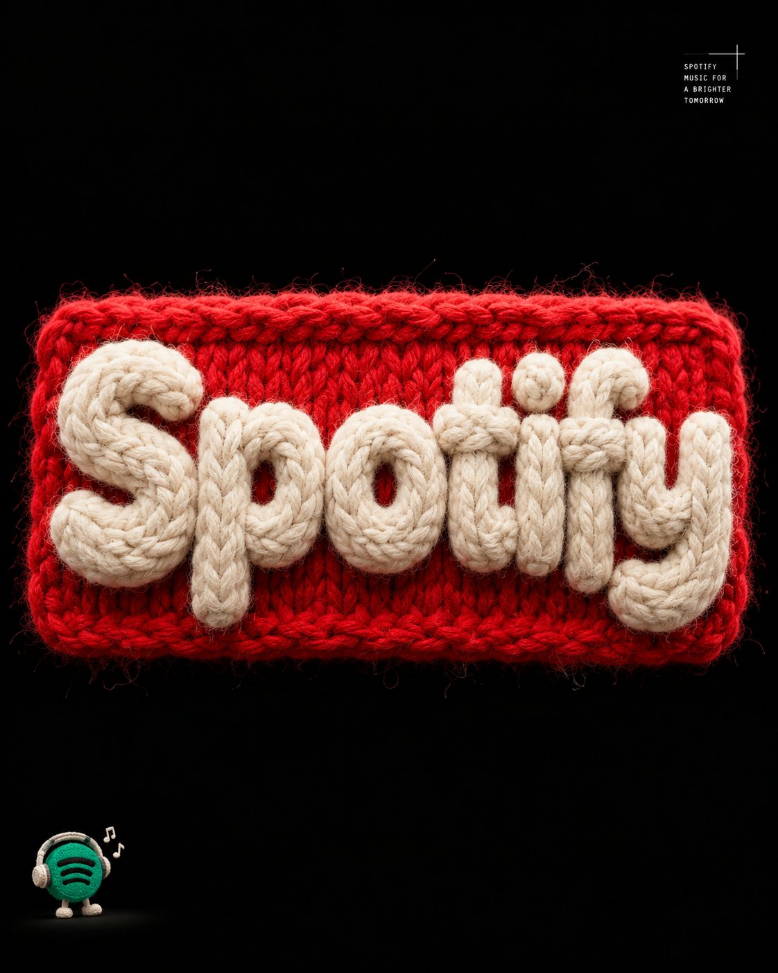 GPT Image 2.5 prompt: fluffy yarn 3D typography poster (image 1 of 2)
