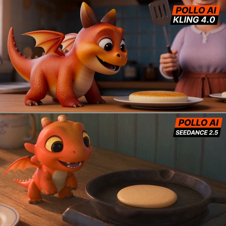 Pollo AI 对比 Kling 4.0 与 Seedance 2.5 的 3D 动画表现