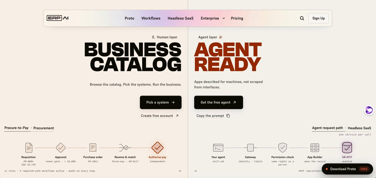 ERP AI launches two-layer enterprise software: human layer and agent layer