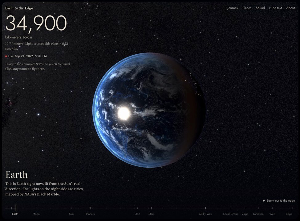 First thing made with Opus 5.5: a 3D model of the observable universe