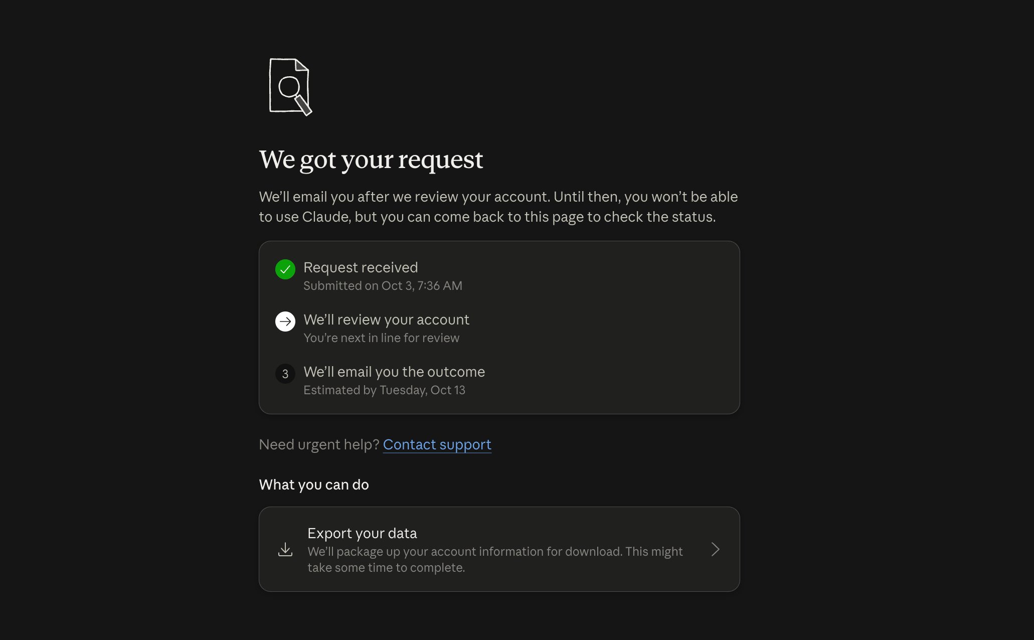 Claude account banned on the morning of National Day, user says