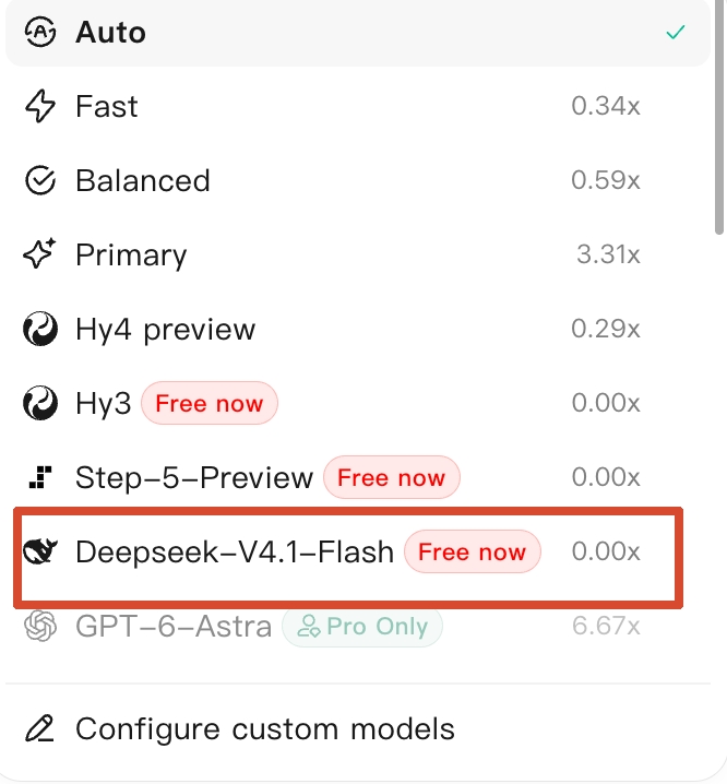 WorkBuddy 免费提供 V4.1 Flash 并反代