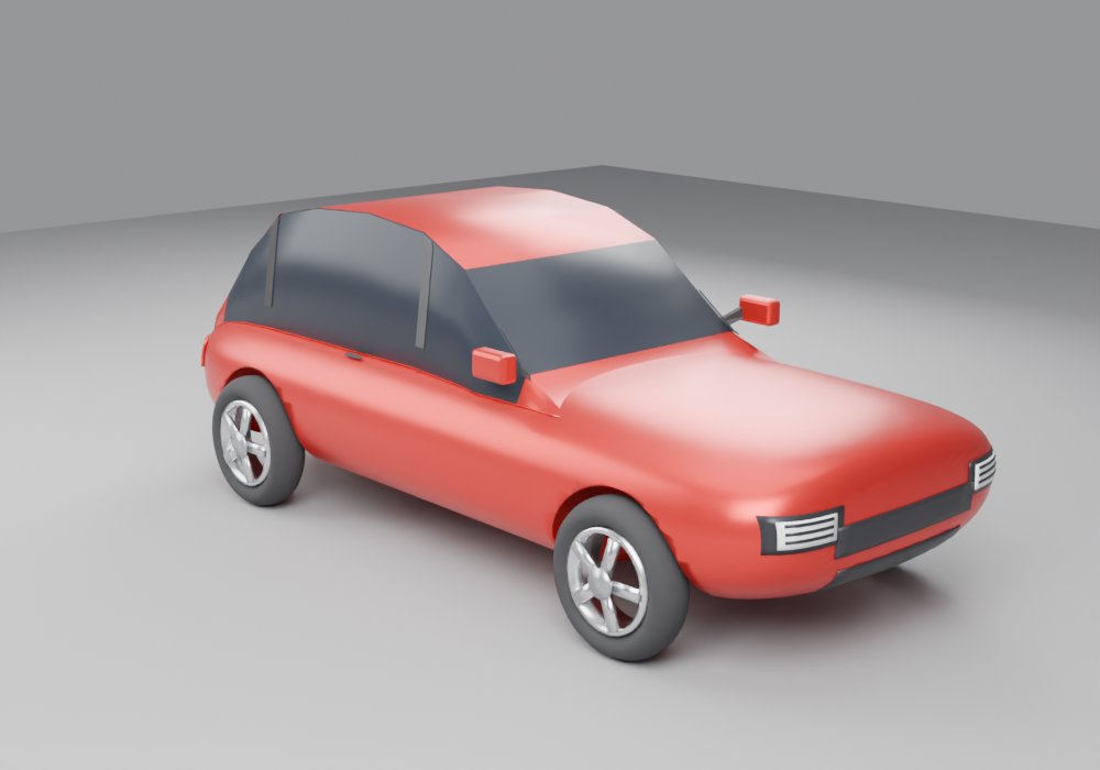 本地 DeepSeek V4.1 Flash 经 Blender MCP 生成汽车模型