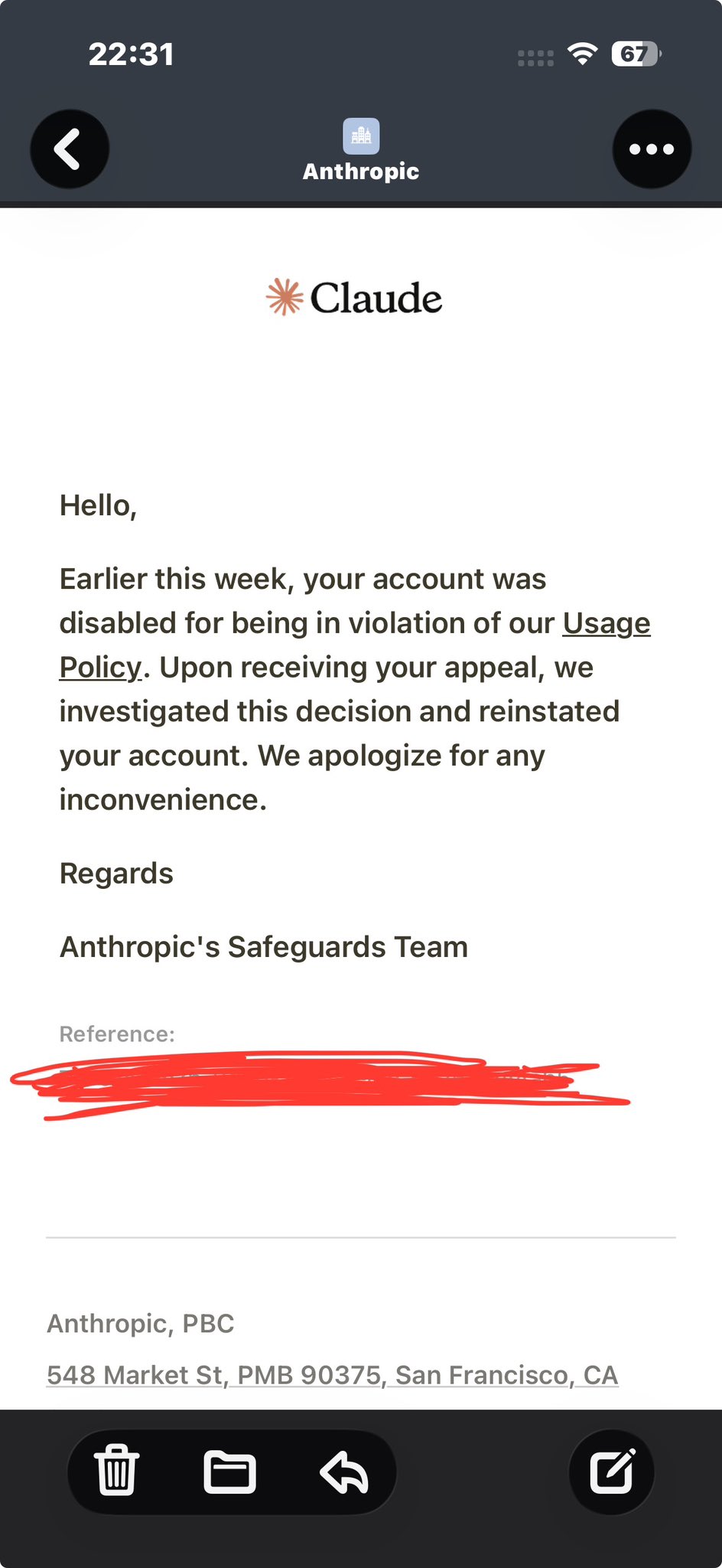 Claude account banned during National Day holiday is restored