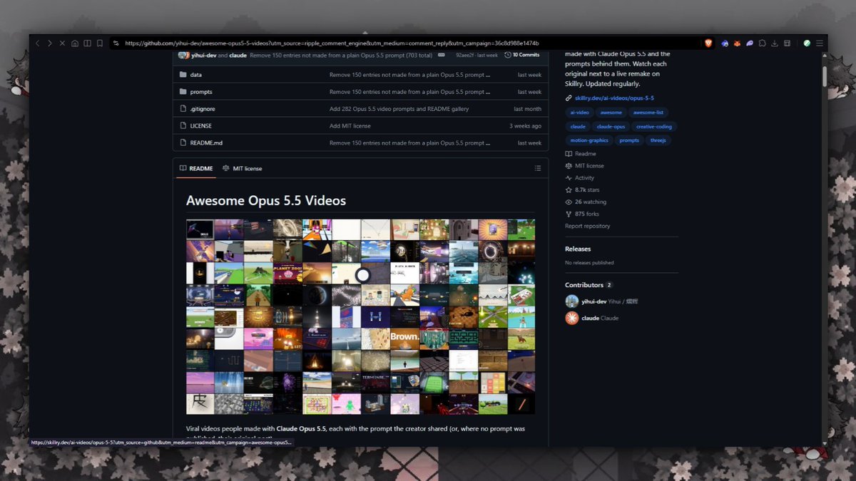 GitHub repo collects 700+ Claude Opus 5.5 animation prompts