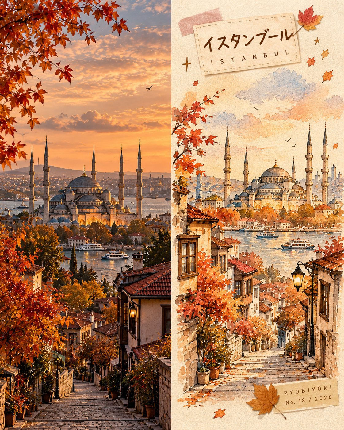 Autumn travel-journal poster prompt template for GPT Image 2.5 (image 2 of 4)