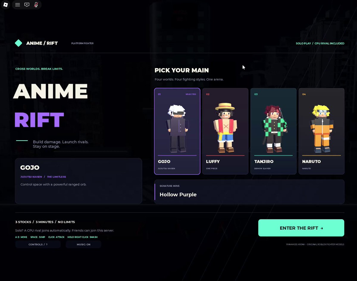GPT-6 Astra builds a Roblox anime fighting game in one shot