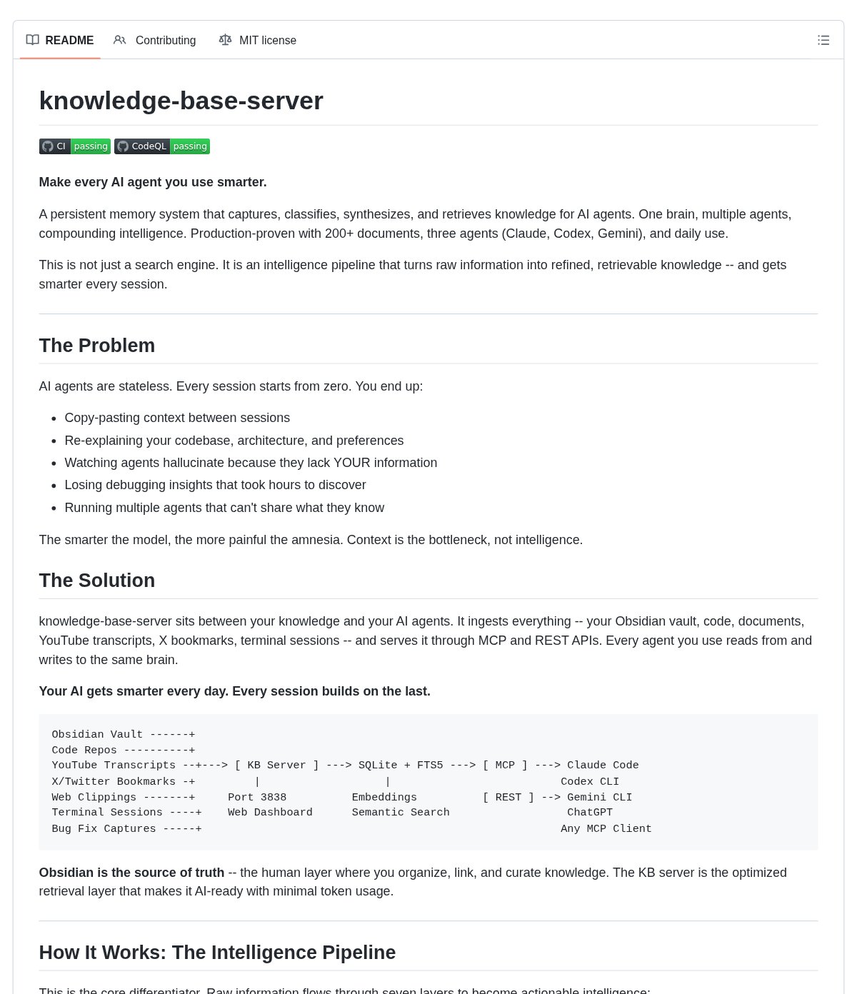 knowledge-base-server: a shared memory store for AI agents