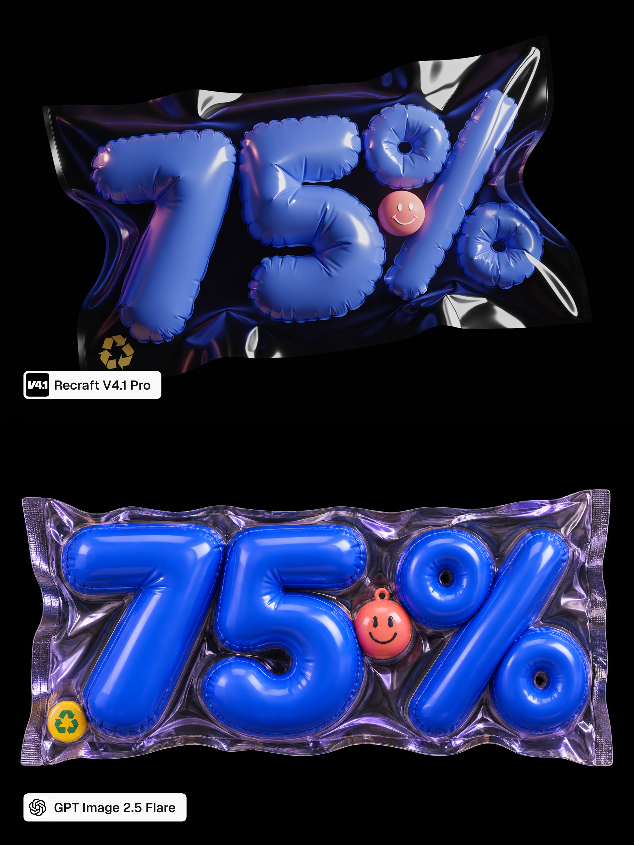 GPT Image 2.5 Flare vs Recraft V4.1 Pro: four side-by-side tests (image 1 of 4)