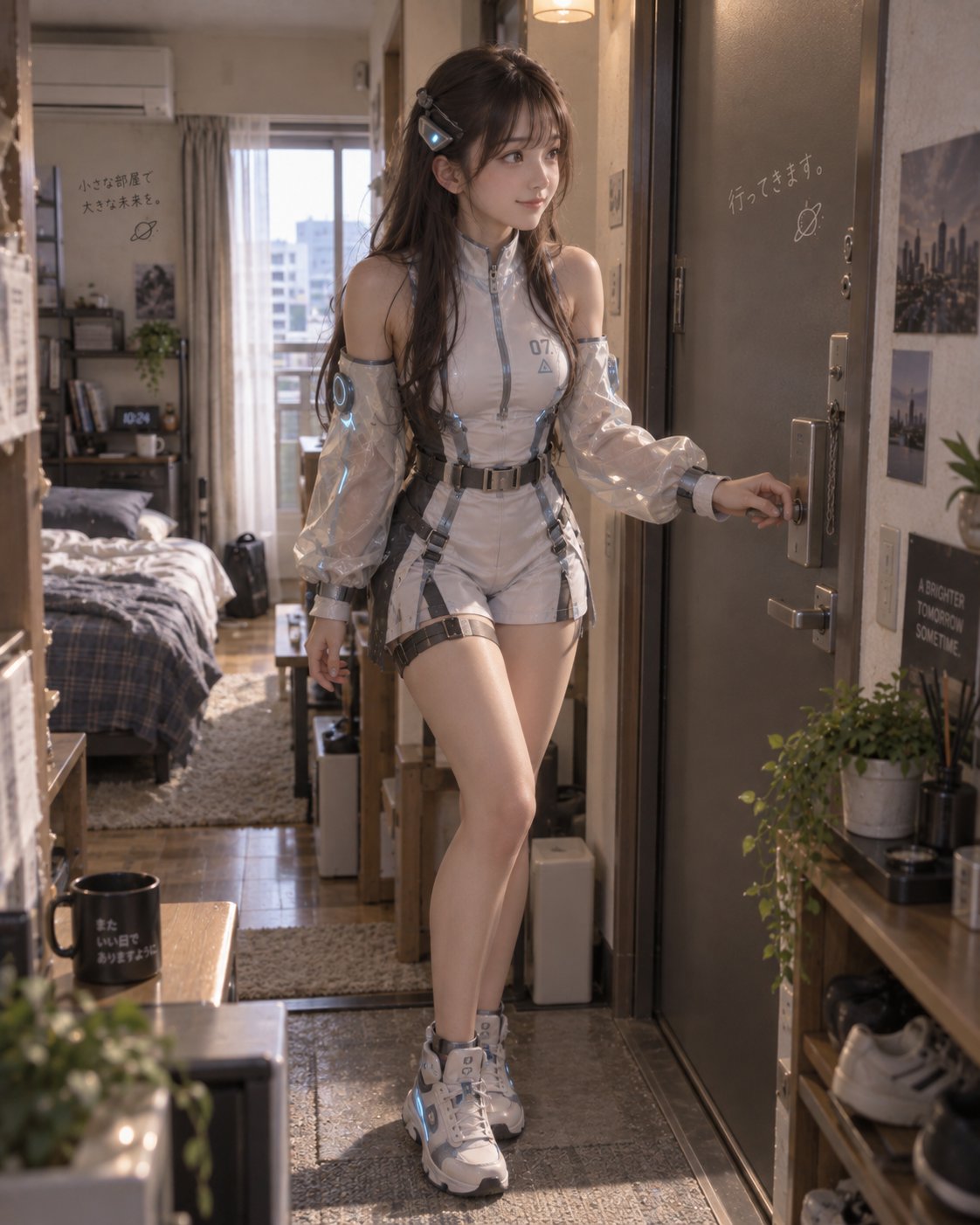GPT-Image 2.5 renders a girl bursting through a wall