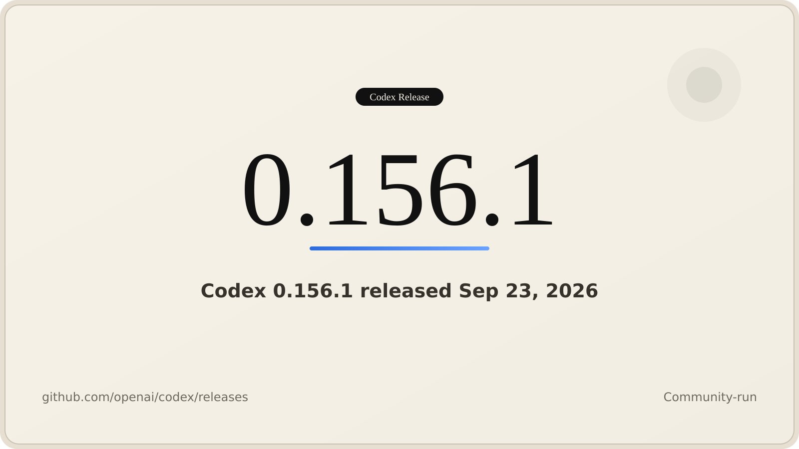 Codex CLI 0.156.1: adds GPT-6 Sol and Luna to model picker