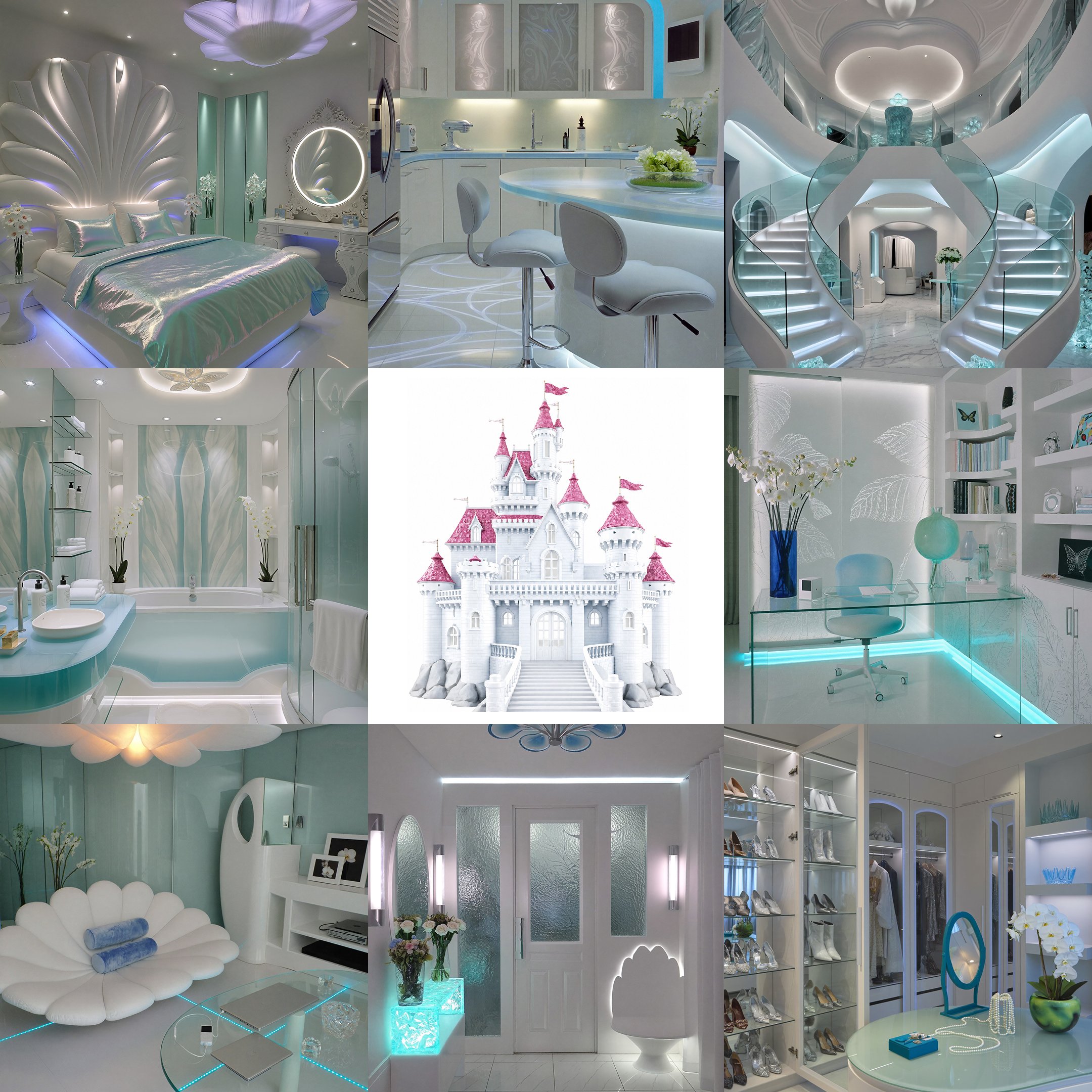 GPT-6 Astra builds an interactive Blender dream castle from Higgsfield references