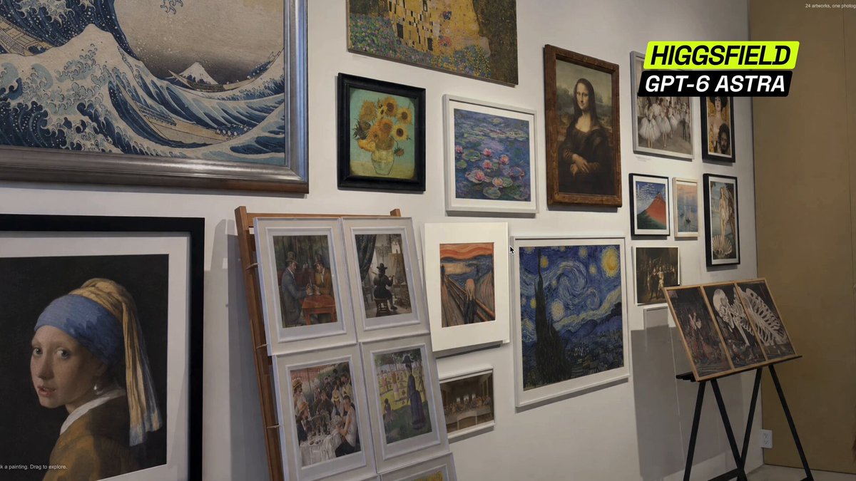 Higgsfield 演示：让照片可交互并识别画作
