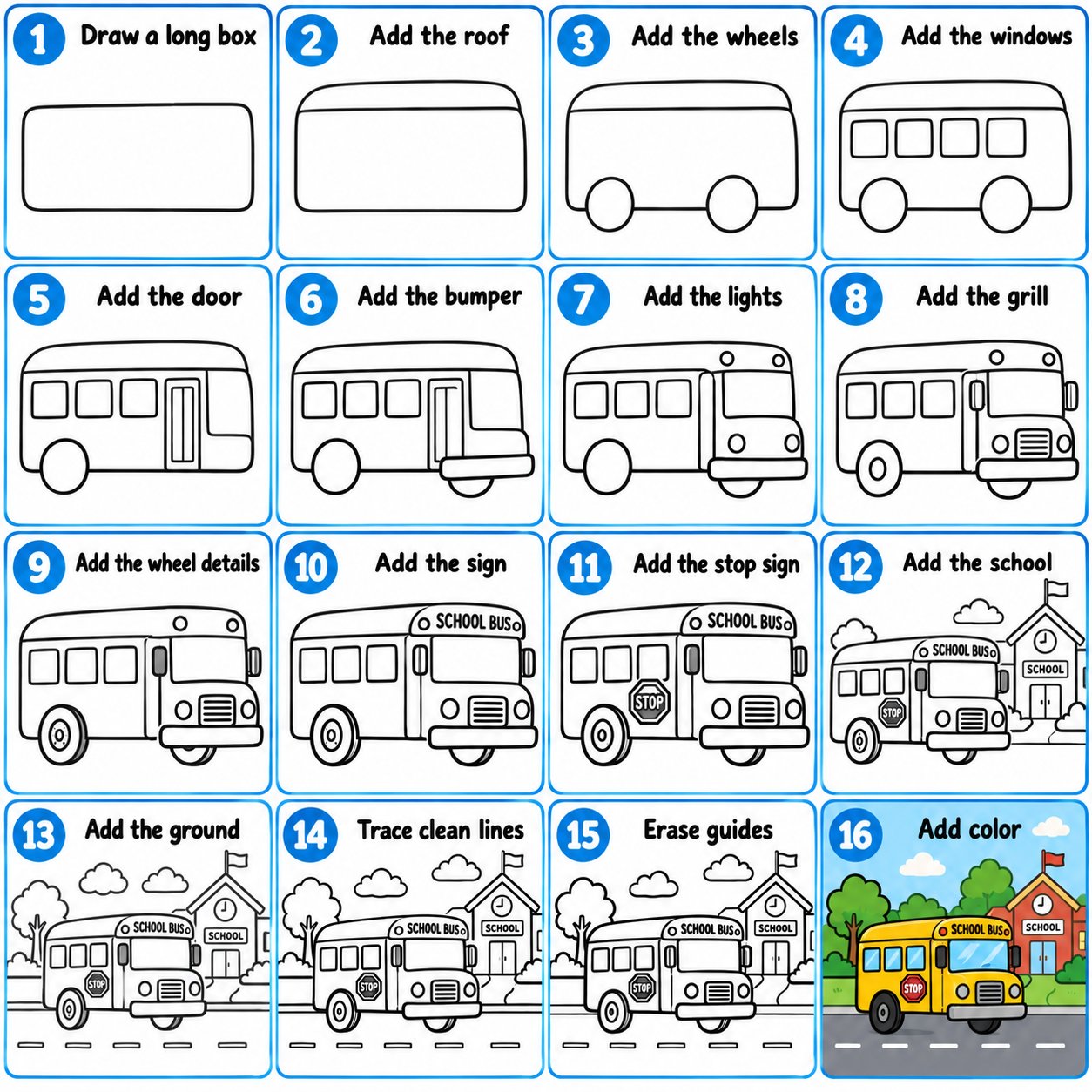 Images 2.5 prompt turns any subject into a step-by-step drawing worksheet (image 2 of 4)