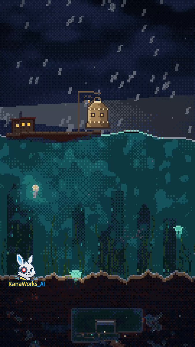 Pixel-art deep-sea exploration game made with Opus 5.5