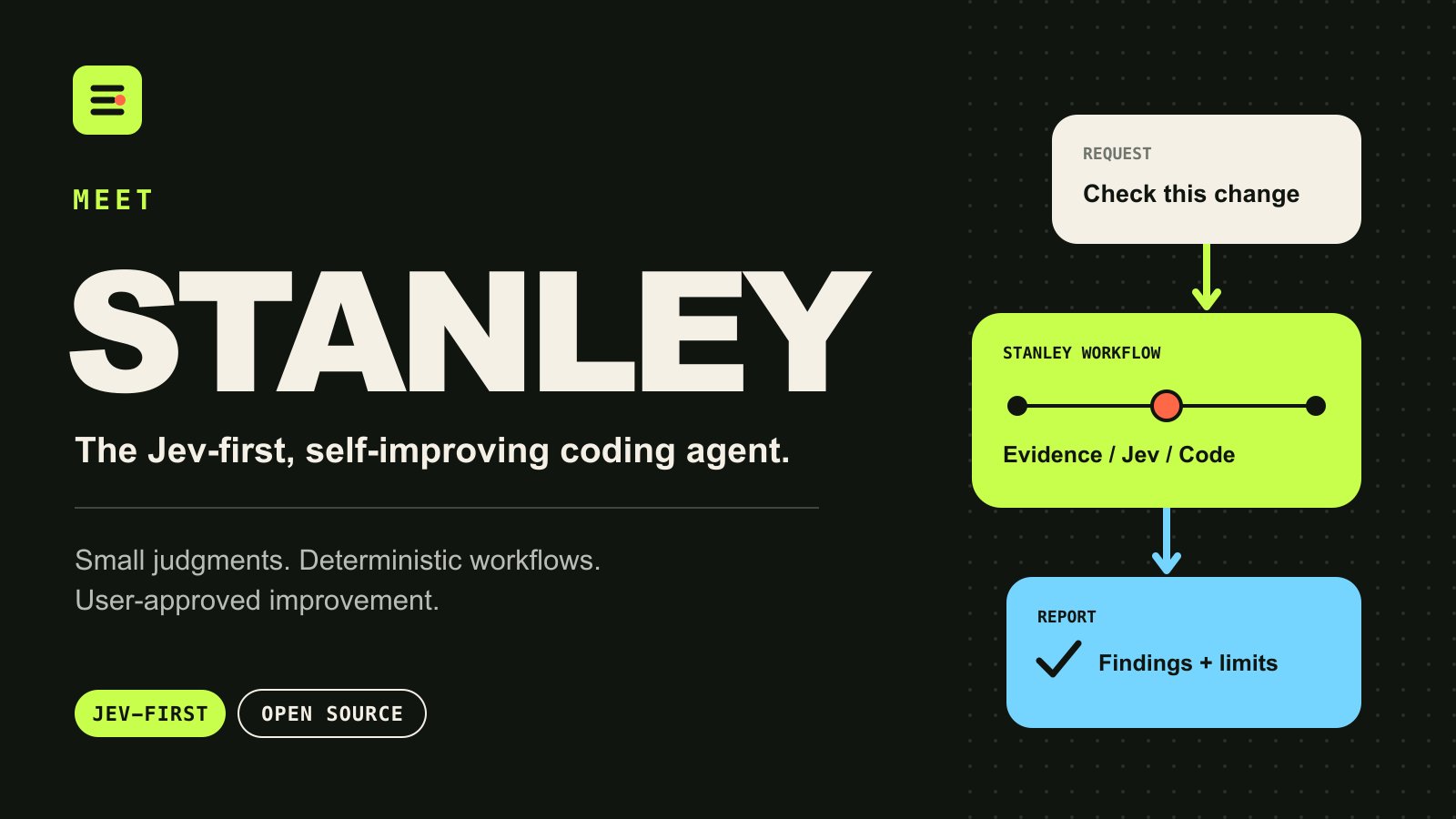 Stanley：以 Jev 为核心的自进化编程 agent