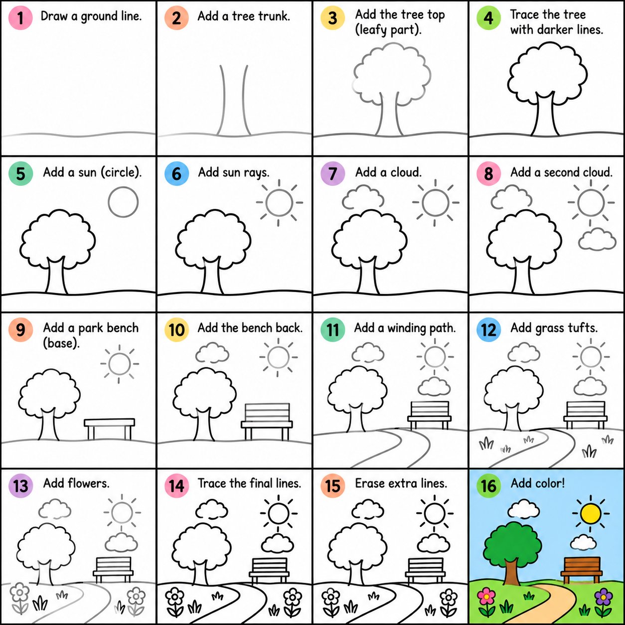 Images 2.5 prompt turns any subject into a step-by-step drawing worksheet (image 4 of 4)