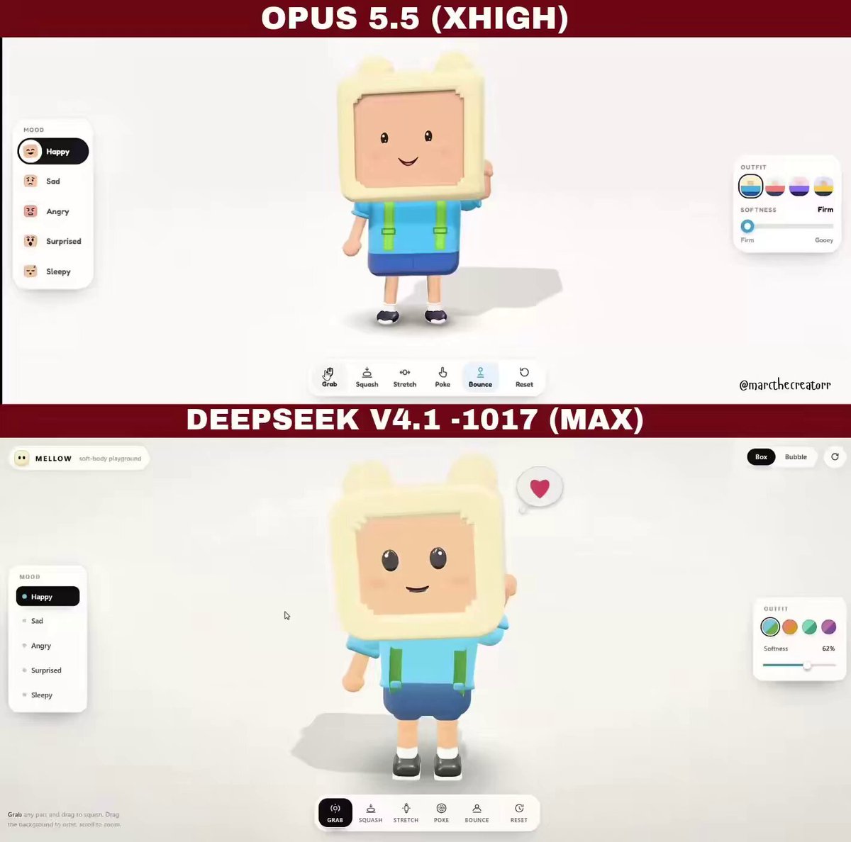 同题对比视频：Opus 5.5 XHigh vs V4.1 Flash-1017 Max